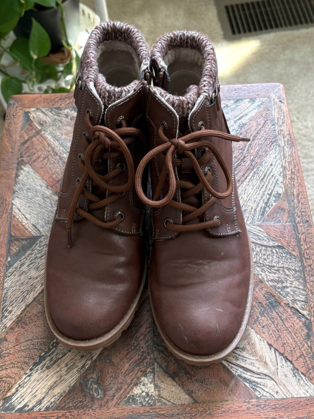Sporto Women's Brown Smash Lace-Up Boot Size 7
